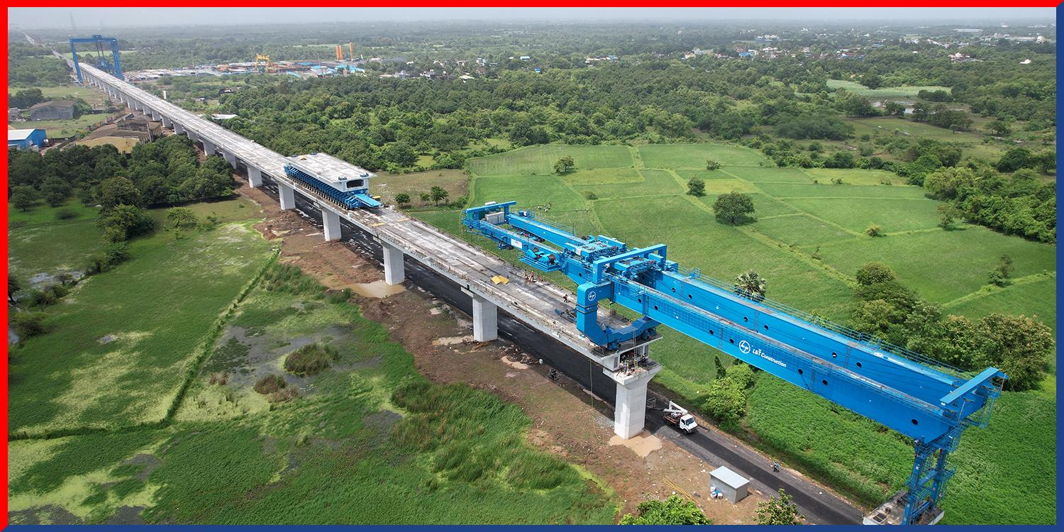 First 1 Km of Continuous Viaduct Completed Through Full Span Girder Launcher at Navsari, Gujarat for MAHSR Corridor on 19th August 2022