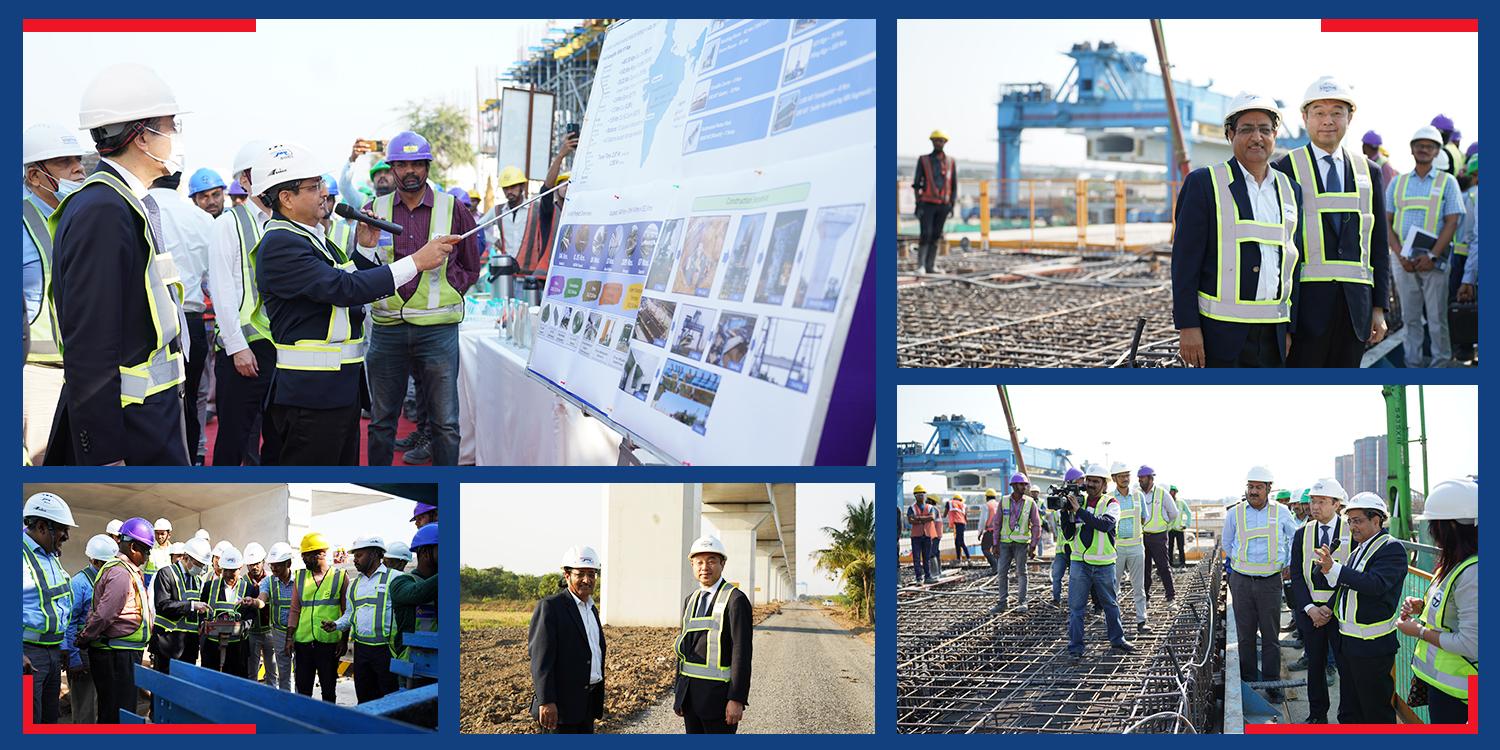 Ambassador of Japan in India along with MD, NHSRCL visited various MAHSR Construction Sites in Gujarat on 21st December 2022