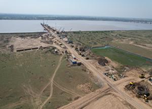 कुएं की नींव का काम प्रगति पर है, नर्मदा नदी @ Ch 322 किलोमीटर, भरूच जिला – फरवरी 2022