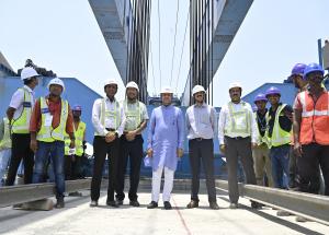 Hon’ble Minister for Railways & Minister of State for Railways visits MAHSR Construction site on 6th June 2022