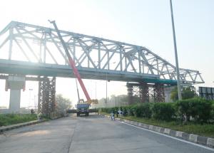 6 अक्टूबर 2023 को मुंबई-अहमदाबाद हाई स्पीड रेल कॉरिडोर के लिए पहले स्टील ब्रिज का निर्माण