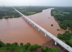 पूर्णा नदीवरील नदी पूल पूर्ण, नवसारी जिल्हा, गुजरात-सप्टेंबर २०२३