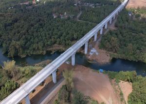 वेंगानिया नदीवरील नदी पुलाचे काम, नवसारी जिल्हा, गुजरात, मार्च 2024 पूर्ण झाले आहे