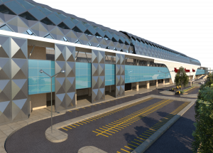 प्रस्तावित एकीकृत भवन और अहमदाबाद एचएसआर स्टेशन (अहमदाबाद जंक्शन रेलवे स्टेशन की  सरसपुर की दिशा ।)