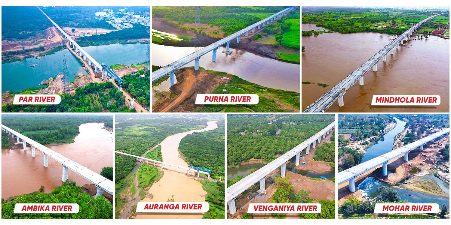 Completion of Seven River Bridges on Bullet Train Corridor