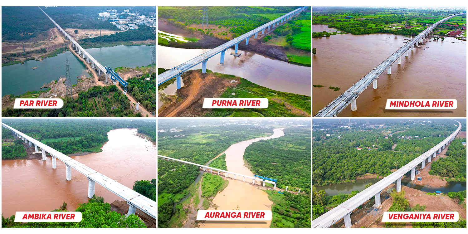एमएएचएसआर कॉरिडोर पर छः नदी पुलों का निर्माण कार्य पूरा किया गया