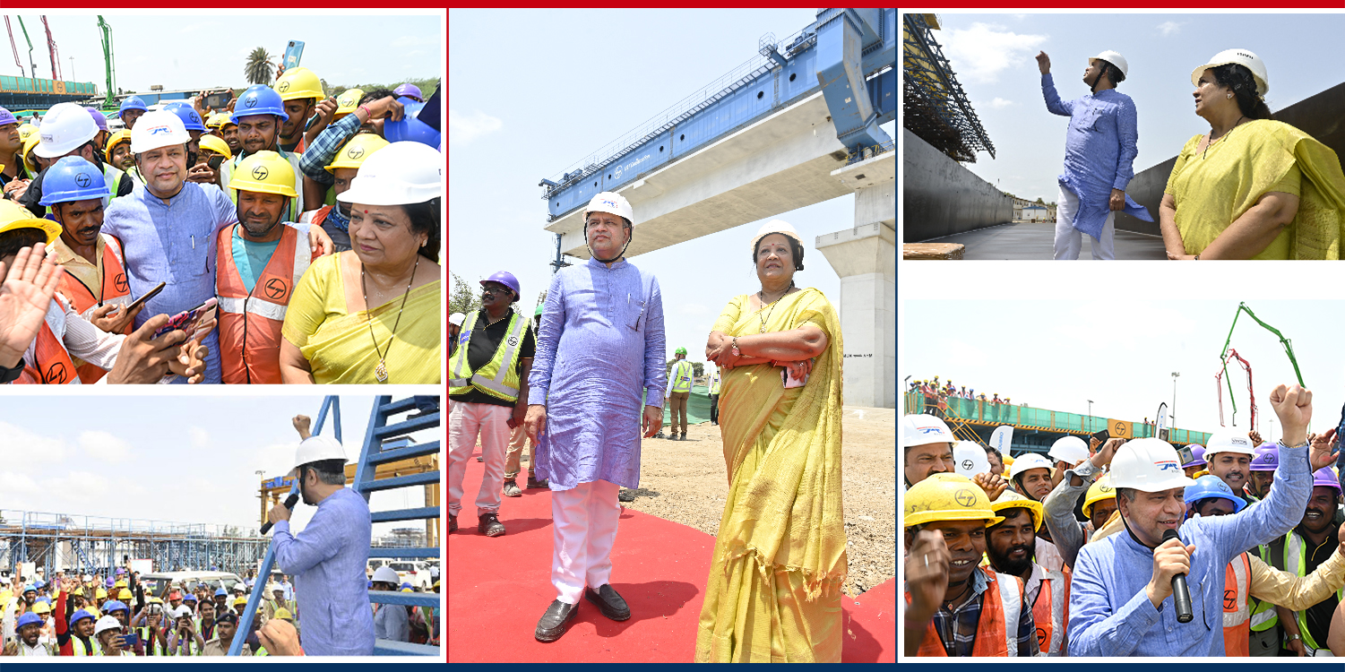 माननीय रेल्वे मंत्री आणि रेल्वे राज्यमंत्री यांनी 6 जून 2022 रोजी MAHSR बांधकाम साइटला भेट दिली
