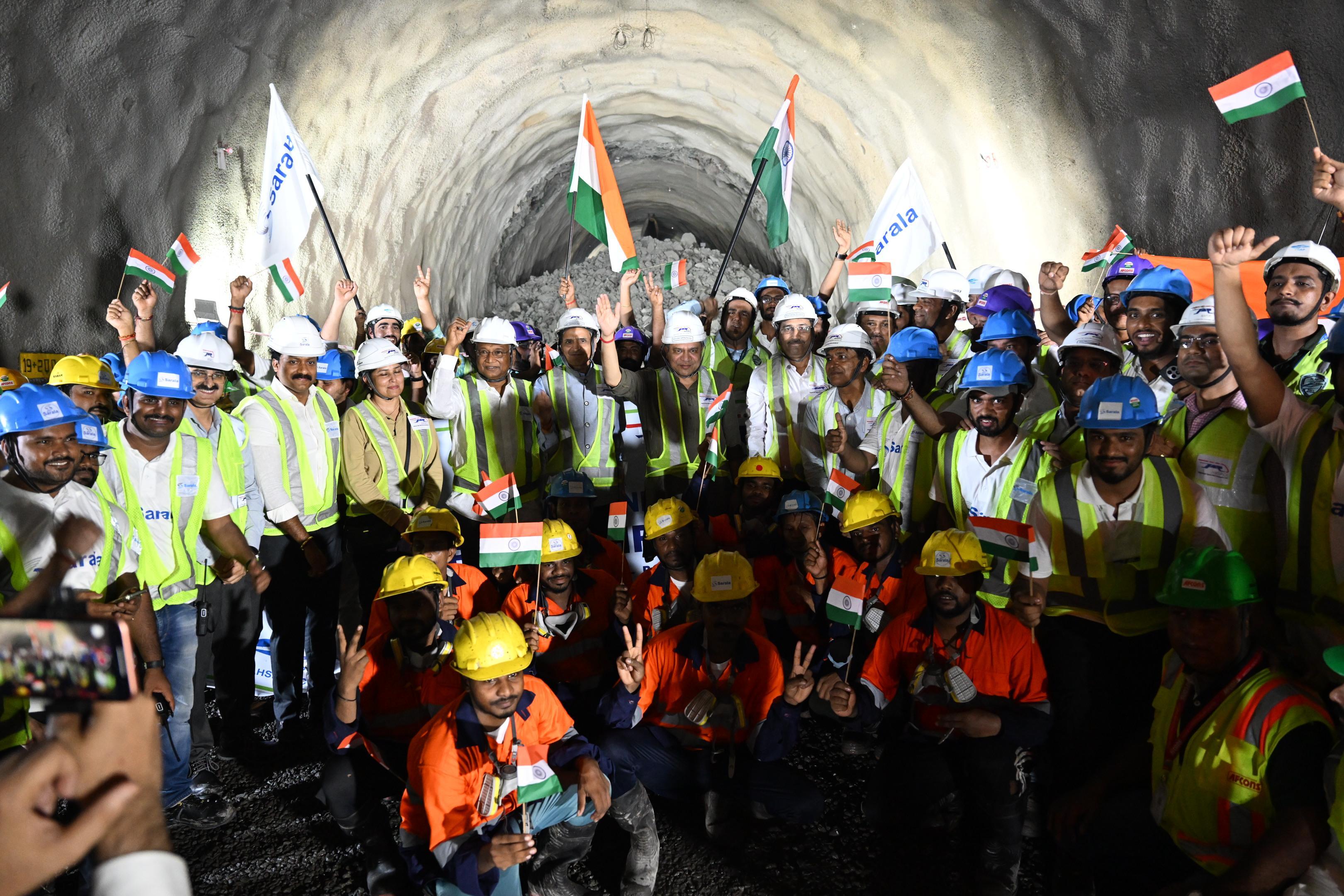 Historic Milestone: Major Tunnel breakthrough achieved in Mumbai-Ahmedabad Bullet Train Project