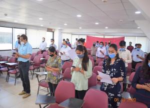 NHSRCL Vadodara office took pledge to Fight Against Covid-19 on 8-Oct-2020
