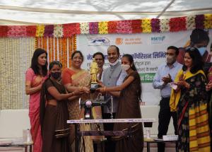 NHSRCL distributes 21 Sewing Machines to make women from Project Affected Families-Atmanirbhar