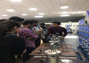 Students from Sardar Vallabh Bhai National Institute of Technology (SVNIT) attending a training session at Asia’s largest Geotechnical Lab in Surat
