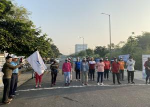 Glimpses of Cyclothon & Walkathon organised at NHSRCL corporate and various project offices on 30th Oct 2021 as part of Vigilance Awareness Week 2021