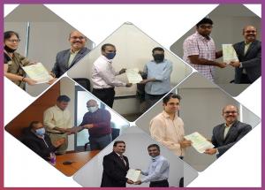 NHSRCL presented Directors’ Awards to its employees for their outstanding performance. The awards were presented by respective Directors in Corporate Office and by Chief Project Managers (CPMs) at site offices on 28th January 2022
