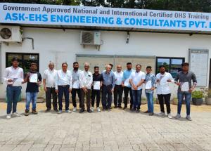 Organization of two weeks Occupational Health, Safety and Environment Training Program Under Income Restoration Plan (IRP) for MAHSR project affected persons (PAPs) in coordination with ASK Environment, Health & Safety (EHS) in Surat, Gujarat