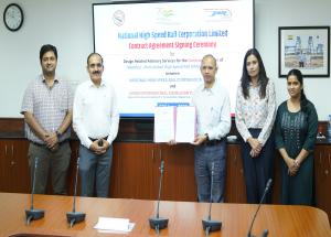NHSRCL signed a contract with Japan International Consultants Consortium on 3rd June 2022 for design-related advisory services for the construction stage of MAHSR project. 