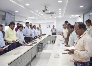 On the occasion of Vigilance Awareness Week 2022, Integrity Pledge was administered to employees at NHSRCL Vadodara Office on 31st October 2022