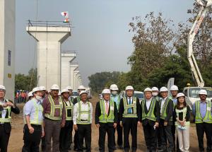एक उच्च स्तरीय जापानी प्रतिनिधिमंडल ने विभिन्न एमएएचएसआर निर्माण स्थलों का दौरा किया