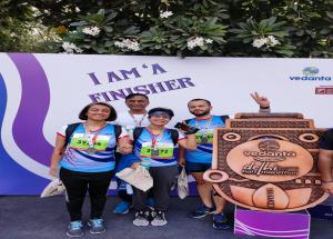 Team NHSRCL showed remarkable energy at the Delhi Half Marathon 2023 in various race categories