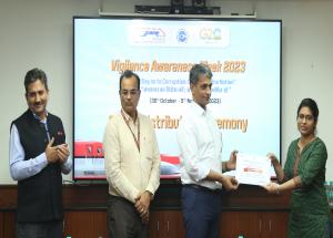 Prize distribution ceremony for Quiz and Slogan Writing Competition during Vigilance Awareness Week 2023