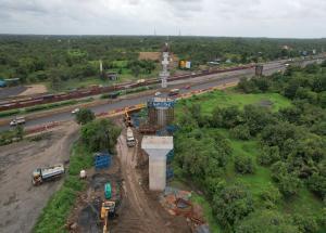 GAD-9 ખાતે પિયરનું કામ પ્રગતિમાં છે, વલસાડ જિલ્લો, ગુજરાત-સપ્ટેમ્બર 2023