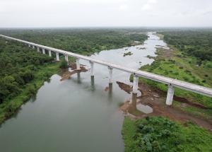  ઔરંગા નદી પર પુલ પૂર્ણ થયો, વલસાડ જિલ્લો, ગુજરાત-સપ્ટેમ્બર 2023