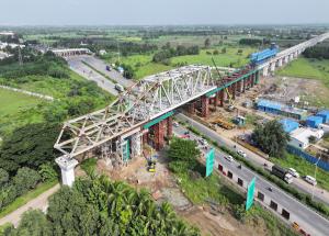 Construction work in Progress through SBS method at Surat district, Gujarat-October 2023