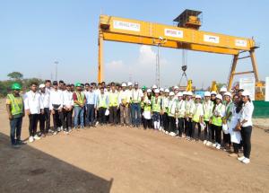 Engineering students from NK Orchid College of Engineering and Technology, Solapur, visited Bullet Train construction sites at Vikhroli (Shaft 2) and ADIT portal in Maharashtra