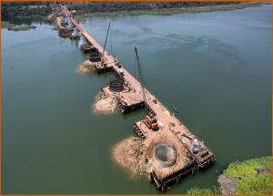 Work in Progress at Tapi River, Surat District - May 2024