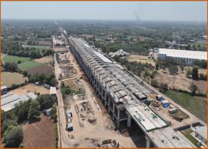 Work in Progress at Anand Bullet Train Station, Kheda District - May 2024