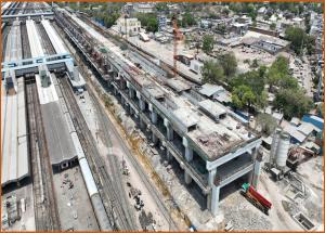 Work in Progress at Ahmedabad Bullet Train Station - May 2024