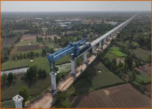 Full span launching work in progress in Ahmedabad District - June 2024