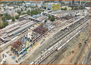 Work in Progress at Sabarmati Bullet Train Station - May 2024