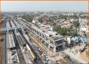 Work in Progress at Ahmedabad Bullet Train Station - June 2024