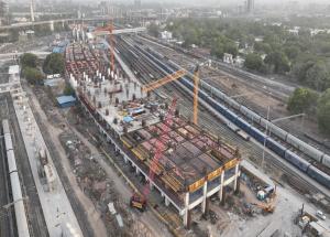 Work in progress at Sabarmati Bullet Train Station - June 2024