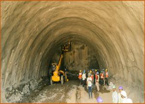 Work in progress for Main Tunnel in Shilphata, Mumbai - May 2024