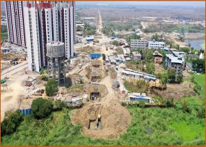 Foundation Work in Progress at Thane District, Maharashtra - May 2024
