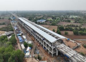 Work in progress at Anand Bullet Train Station - July 2024