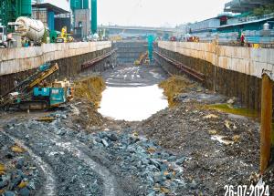 Shaft 1 work in progress at Bandra Kurla Complex, Mumbai - August 2024