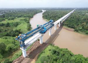 Completion of Bridge on Kaveri River for Mumbai Ahmedabad Bullet Train Project