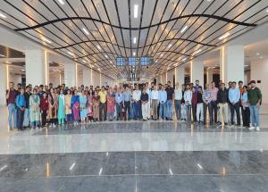 Students from various educational institutes visited the Sabarmati Multimodal Hub, exploring how enhanced connectivity through the Bullet Train project will simplify and improve life