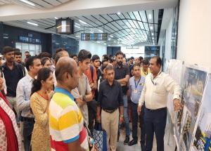 Students from various educational institutes visited the Sabarmati Multimodal Hub, exploring how enhanced connectivity through the Bullet Train project will simplify and improve life