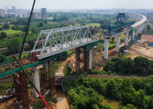 60 m long ‘Make in India’ steel bridge launches on Vadodara division of Western Railway for Bullet Train Project