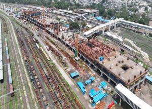 Work in progress at Sabarmati Bullet Train Station, Gujarat - September 2024