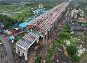 Work in Progress at Vapi Bullet Train Station in Valsad District, Gujarat - September 2024