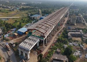 Work in Progress at Vapi Bullet Train Station, Valsad District, Gujarat - November 2024