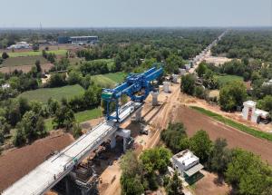 Girder Launching in Vadodara district, May 2023