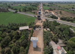 Pier Work in Progress at Surat District, April 2022