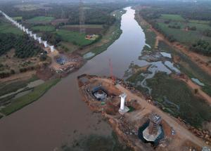 Pier Works at Purna River, Navsari District, March 2023