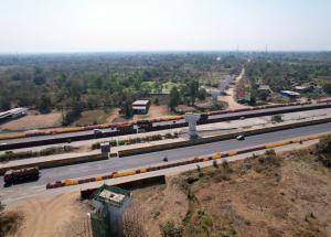 जीएडी-9, वलसाड जिला में पियर का काम प्रगति पर है, मार्च 2023