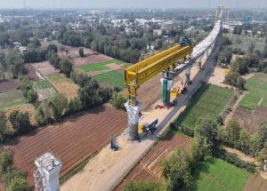 एसबीएस विधि से वायाडक्ट निर्माण, वडोदरा जिला, मार्च 2023